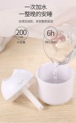 Máy Tạo Độ Ẩm Để Bàn Phun Dầu Thơm Kiêm Đèn Ngủ Mini USB - Thiết Bị Đa Năng Cho Không Gian 15-20m², Sạc Pin 6 Giờ