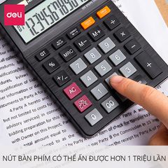 Máy Tính Cầm Tay Deli EM01320 - Màn Hình LCD Bền Bỉ, Pin Mặt Trời, Tính Toán Nhanh Chóng, Chính Xác, Phù Hợp Cho Học Sinh Văn Phòng