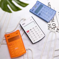 Máy Tính Cầm Tay Deli E39217 - Màn Hình LCD, Nút Bấm Nhựa Chất Lượng, Pin & Năng Lượng Mặt Trời, Tiện Dụng Cho Học Sinh & Công Việc