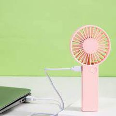 Quạt Cầm Tay Mini Deli 85801 - Quạt Sạc USB Nhanh Chóng, Thiết Kế Nhỏ Gọn, Dễ Dàng Mang Đi - Màu Hồng và Trắng