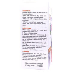 Viên nhai bổ mắt Hi-Eyes Kids - Vitamin bổ sung cho trẻ giúp sáng mắt, giảm mỏi và bảo vệ mắt khỏi ánh sáng xanh, dễ sử dụng, vị trái cây ngon.
