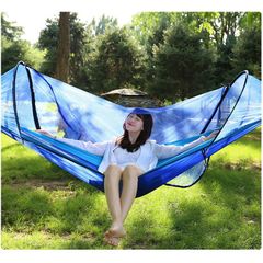 Võng Dã Ngoại Chống Côn Trùng Có Vòng Thép - Chất Liệu Polyester Bền Bỉ, Chịu Tải 200kg, Tiện Lợi Cho Gia Đình Cắm Trại Nhỏ