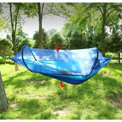 Võng Dã Ngoại Chống Côn Trùng Có Vòng Thép - Chất Liệu Polyester Bền Bỉ, Chịu Tải 200kg, Tiện Lợi Cho Gia Đình Cắm Trại Nhỏ