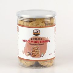 Bánh ăn kiêng Cookies vị dừa caramel Bazanland - Hương vị thơm ngon với hạt macca, đóng hộp tiện lợi, dinh dưỡng bổ sung 250g/400g