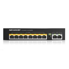 Bộ Chuyển Mạch POE Netcore NS110P 8+2 - Thiết Bị Cấp Nguồn Qua Mạng LAN Chuyên Dùng Cho Camera, Mạng và VOIP, Khoảng Cách 250m