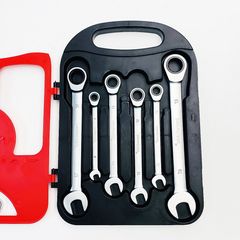 Bộ Cờ Lê Vòng Miệng Sinomax 7 Món Tiêu Chuẩn DIN-ANSI - Độ Chịu Lực Cao Chất Liệu Chrome Vanadium 8-19mm, Hộp Đựng Tiện Dụng