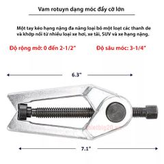 Bộ Dụng Cụ Vam Cảo Rotuyn 5 Chi Tiết - Công Cụ Bảo Dưỡng Sửa Chữa Hệ Thống Lái Chuyên Nghiệp, Chất Lượng Cao