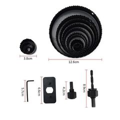 Bộ Mũi Khoét Gỗ Thạch Cao Nhựa 13 Kích Thước - Công Cụ Khoan Đa Năng Cho Xưởng Mộc và Thủ Công Mỹ Nghệ