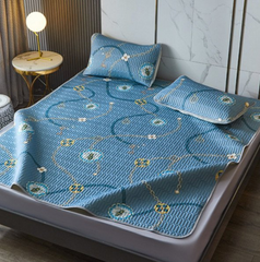 Chiếu Điều Hòa Tencel Latex Cao Su Non 3D Kèm Gối - Giải Pháp Mát Lạnh Cho Mùa Hè, Thiết Kế Êm Ái, Đa Dạng Kích Thước