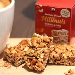 Bánh Ngũ Cốc Ăn Kiêng Granola Bar Millinuts - Thanh Dinh Dưỡng Hương Vị Từ Hạt Và Trái Cây, Chế Độ Ăn Healthy, Không Đường