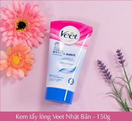Kem tẩy lông Veet Nhật Bản cho da nhạy cảm - Dễ sử dụng, an toàn cho mẹ bầu, giúp loại bỏ lông hiệu quả và dưỡng ẩm vượt trội.