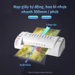 Máy Ép Nhựa Dẻo Deli E3893 A4/A5/B5 - Thiết Bị Bảo Quản Giấy Tờ Đa Năng Tiện Lợi, Công Suất 200W