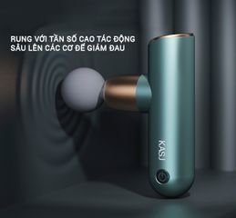 Máy massage cầm tay cao cấp KASJ A3 - Thiết bị trị liệu cơ bắp, thư giãn tinh thần, 4 đầu massage đa năng, sạc Type-C, dễ sử dụng