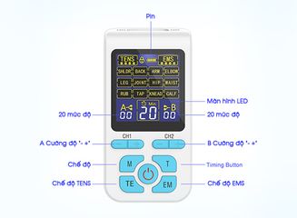 Máy massage xung điện Reiwa AS-8018 - Thiết bị trị liệu giảm đau, kích thích cơ bắp, công nghệ tiên tiến, hiệu quả cao phù hợp cho mọi đối tượng.