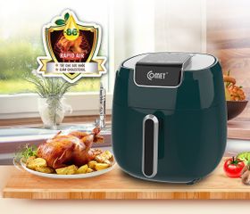 Nồi Chiên Không Dầu Comet CM6858 4.2L - Màn Hình Cảm Ứng, Công Nghệ Rapid Air Giảm 80% Dầu Mỡ, Dễ Dàng Vệ Sinh, Nấu An Toàn Tốt Cho Sức Khỏe