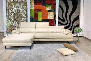 Sofa góc Elegance 54 - Sofa da thật hiện đại, phong cách Ý sang trọng, bền bỉ - Nội thất cao cấp Malaysia