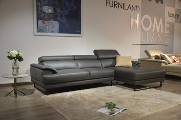 Sofa góc Elegance 54 - Sofa da thật hiện đại, phong cách Ý sang trọng, bền bỉ - Nội thất cao cấp Malaysia