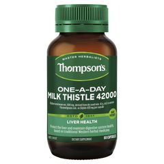 Viên uống hỗ trợ gan One-A-Day Milk Thistle Thompson's 42000mg - Bổ sung sức khỏe gan, giúp thải độc và cải thiện tiêu hóa, 60 viên