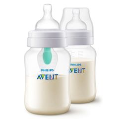 Combo 2 bình sữa Avent giảm đầy hơi với van giữ sữa AirFree SCF813/24