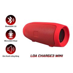 Loa Bluetooth Không Dây Cầm Tay Charge 3 Mini - Âm Bass Mạnh Mẽ, Kết Nối Dễ Dàng, Thích Hợp Mọi Thể Loại Nhạc, Thiết Kế Gọn Nhẹ