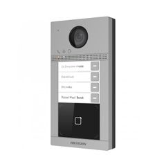 Nút bấm IP 4 cổng Hikvision DS-KV8413-WME1(B) - Thiết bị chuông cửa thông minh, vỏ nhôm sang trọng, kết nối wifi cho villa
