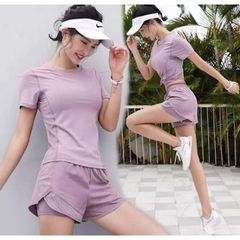Set đùi thun lạnh thể thao nữ tập gym - Quần 2 lớp thấm hút, chất liệu lưới cao cấp cho tập luyện thoải mái, nhiều màu sắc lựa chọn