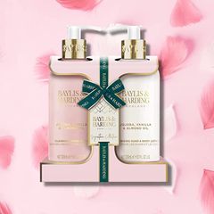 Set Gel Rửa Tay và Kem Dưỡng Thể Baylis & Harding Jojoba, Vanilla & Almond Oil - Sản Phẩm Chăm Sóc Da Thuần Chay 300ml
