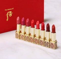 Son Lì Hoàng Cung The History of Whoo Velvet Lip Rouge - Bộ 8 Màu Hồng, Cam, Đỏ Dưỡng Ẩm Lâu Trôi, Đẹp Tự Nhiên