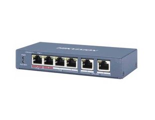 Switch mạng 4 cổng PoE Hikvision DS-3E0106P-E/M - Thiết bị mạng chất lượng cao, công suất 35W, khoảng cách truyền dẫn tối đa 300m