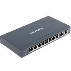 Switch mạng 8 cổng Hikvision DS-3E0310P-E/M - Công suất 60W, hỗ trợ truyền dẫn 300m, thiết kế không quạt, bền đẹp