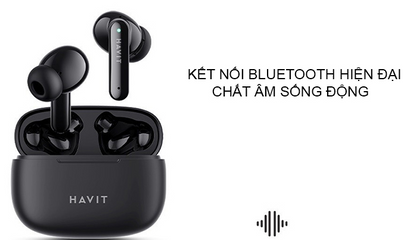 Tai Nghe Bluetooth Havit TW 967 - Thiết Kế Công Thái Học Thời Trang, Âm Thanh Chân Thực, Thời Gian Nghe Lên Đến 5 Giờ