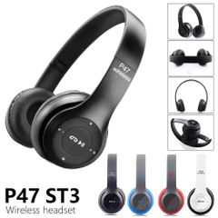 Tai Nghe Chụp Tai Bluetooth P47 - Âm Thanh Sống Động, Bass Mạnh, Kết Nối Không Dây Tiện Lợi cho Smartphone và Laptop