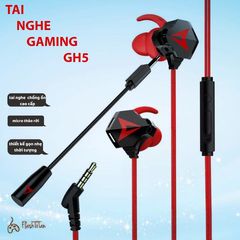 Tai Nghe Gaming Có Dây GH5 Cao Cấp - Micro Rời, Âm Thanh Chất Lượng Cao, Tương Thích Điện Thoại và Máy Tính