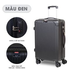 Vali kéo du lịch Bamozo 8801 bền chắc, nhựa ABS nhẹ, chống trầy xước - Lựa chọn hoàn hảo cho chuyến du lịch tiện lợi