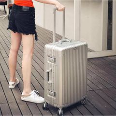 Vali Kéo Du Lịch Khung Nhôm Chống Vỡ Khóa Sập Cao Cấp - Đen/Đỏ/Trắng/Hồng/Xanh, Thiết Kế Tiện Lợi Nhiều Ngăn Đựng đồ
