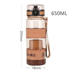 Bình Nước Thể Thao và Uống Trà 650ml UZSPACE BN095 - Kiểu Dáng Hiện Đại, Chống Rò Rỉ, Dùng Cho Thể Thao và Văn Phòng