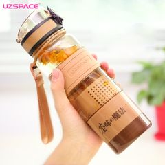 Bình Nước Thể Thao và Uống Trà 650ml UZSPACE BN095 - Kiểu Dáng Hiện Đại, Chống Rò Rỉ, Dùng Cho Thể Thao và Văn Phòng