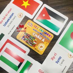 Bộ Thẻ Học Thông Minh Flash Card Quốc Kỳ 175 Quốc Gia - Phát Triển Tư Duy Cho Trẻ Em 2-6 Tuổi, Hình Ảnh Rõ Nét, Màu Sắc Sinh Động