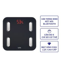 Cân điện tử Laica PS7015 - Đo 6 chỉ số sức khỏe, Kết nối Bluetooth, Theo dõi BMI, Mỡ, Nước, Cơ qua Ứng dụng Laica Home Wellness