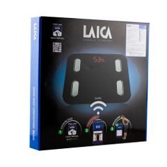 Cân điện tử Laica PS7015 - Đo 6 chỉ số sức khỏe, Kết nối Bluetooth, Theo dõi BMI, Mỡ, Nước, Cơ qua Ứng dụng Laica Home Wellness