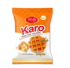 Combo 4 Bịch Bánh Karo Trứng Tươi Chà Bông Phô Mai Hoàng Kim - Bánh Ngon Nhẹ, Dinh Dưỡng, Tiện Lợi Mang Theo