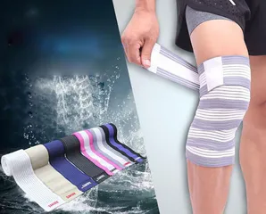 Đai quấn đàn hồi hỗ trợ đầu gối Aolikes A-1516 cho thể thao - Thoải mái và an toàn cho đạp xe, bóng chuyền, gym