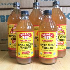 Giấm Táo Hữu Cơ Bragg Organic 473ml - Giấm Tự Nhiên Không Biến Đổi Gen, Hỗ Trợ Tiêu Hóa Và Miễn Dịch, Chứng Nhận Hữu Cơ USDA
