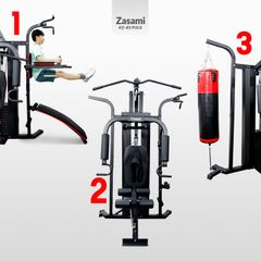 Giàn Tạ Đa Năng 3 Vị Trí Zasami KZ-83 - Thiết Bị Tập Gym Đẩy Ngực, Ép Ngực, Gập Bụng - Tăng Cường Sức Khỏe Tại Nhà