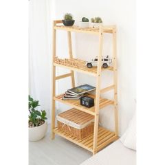 Kệ Chữ A Gỗ Thông 4 Tầng Phong Cách Hàn Quốc - Giá Sách Đa Năng Cho Phòng Ngủ, Văn Phòng, Homestay, Gọn Gàng, Hiện Đại
