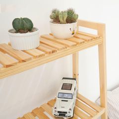 Kệ Chữ A Gỗ Thông 4 Tầng Phong Cách Hàn Quốc - Giá Sách Đa Năng Cho Phòng Ngủ, Văn Phòng, Homestay, Gọn Gàng, Hiện Đại