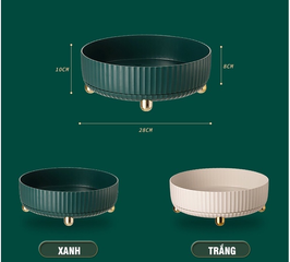 Khay Đựng Đồ Xoay 360 Độ Đa Năng - Khay Nhựa ABS Đựng Mỹ Phẩm, Gia Vị, Hoa Quả - Tiện Lợi và Dễ Dàng Vệ Sinh
