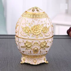 Lọ Đựng Tăm Hoàng Kim Hình Quả Trứng - Thiết Kế Tân Cổ Điển Sang Trọng - Trang Trí Bàn Ăn Hiện Đại