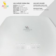Máy Giặt Mini Moaz BéBé MB-036 - Thiết Kế Hiện Đại, Tiết Kiệm Diện Tích, Giặt Nóng, Lồng 3kg - Phù Hợp Gia Đình Nhỏ