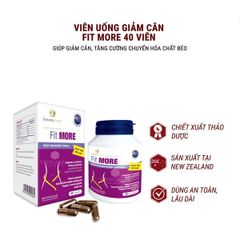 Viên Uống Giảm Cân Fit MORE - Hỗ Trợ Đốt Mỡ, Tăng Cường Chuyển Hóa, Cảm Giác No Bụng - Sản Phẩm Dinh Dưỡng Hỗ Trợ Giảm Cân 40 Viên